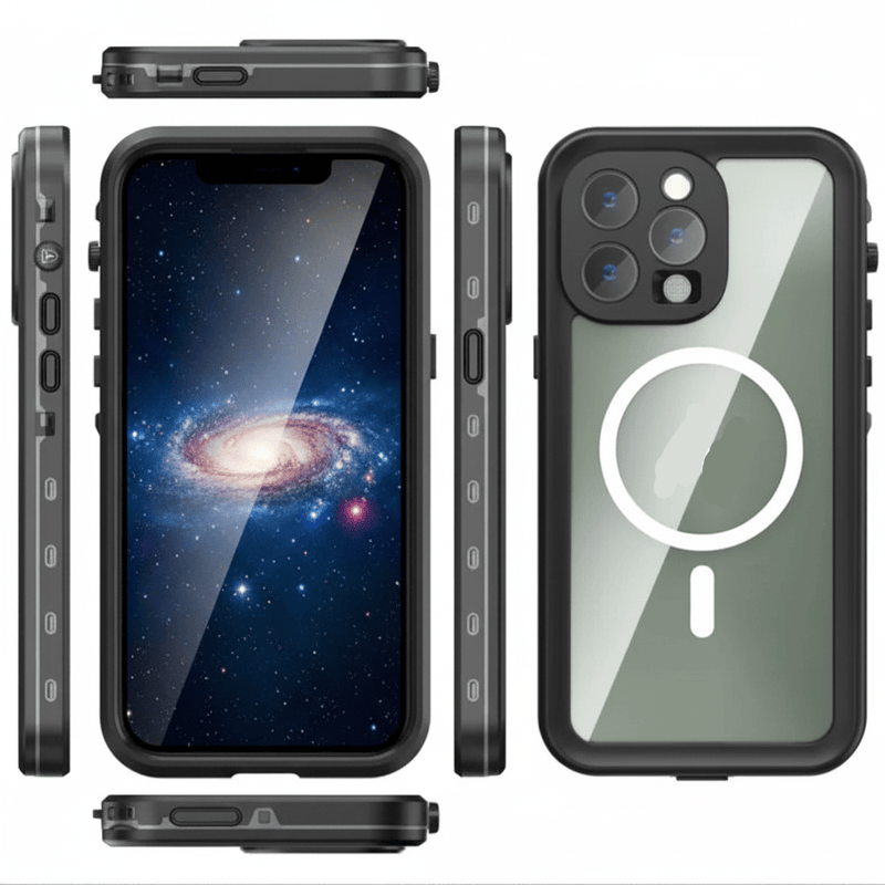 techplus Waterproof & Shockproof Case for iPhone 16 Pro – Clear Protective Cover iPhone 16 Pro Waterproof Shockproof Case