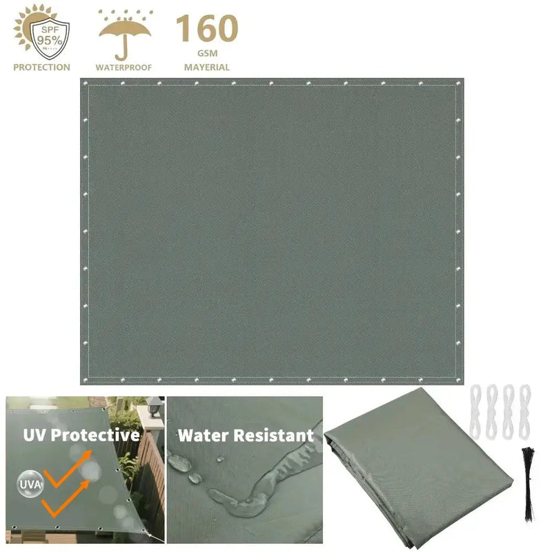 Waterproof Sunshade Sail – Square & Rectangle (4 colours available) by Habicare