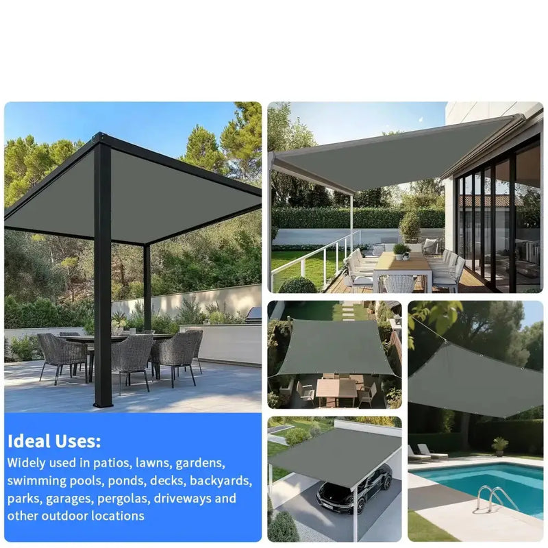Waterproof Sunshade Sail – Square & Rectangle (4 colours available) by Habicare