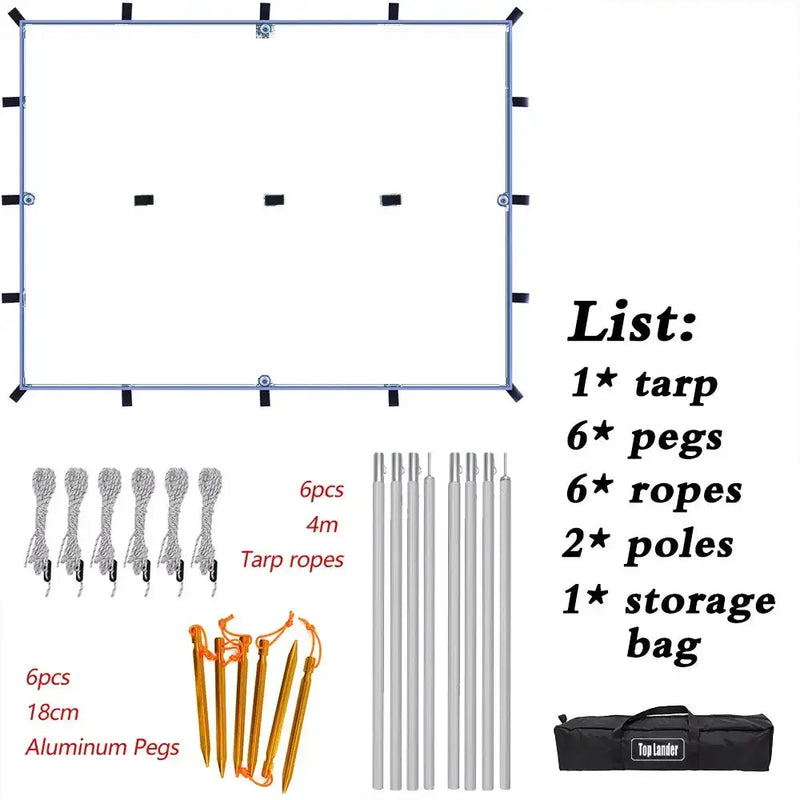 Waterproof Tarp with 19 Hang Points (3 different types available) by Habicare
