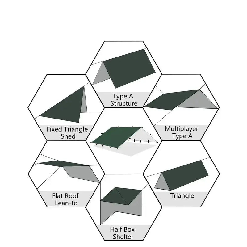 Waterproof Tarp with 19 Hang Points (3 different types available) by Habicare