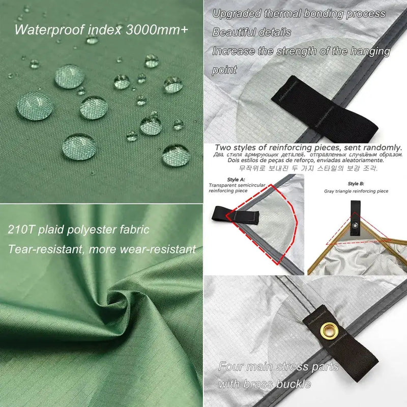 Waterproof Tarp with 19 Hang Points (3 different types available) by Habicare