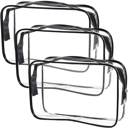 Waterproof Transparent Cosmetic Bag with Zip (3 sizes available) by Habicare