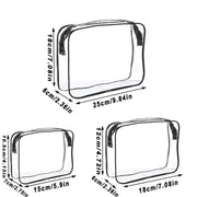 Waterproof Transparent Cosmetic Bag with Zip (3 sizes available) by Habicare
