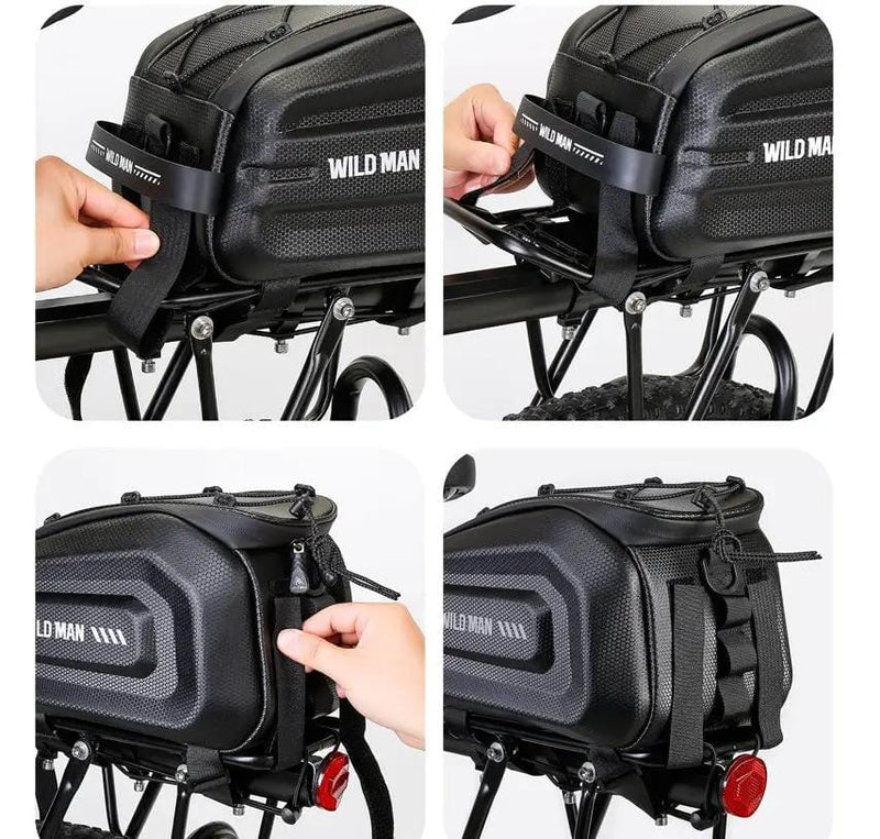 g8buynz WILD MAN 4L Bike Seat Bag Waterproof Bicycle Tail Bag Hard Shell Bike Saddlebags for Bicycle WILD MAN 4L Bike Seat Bag Waterproof Bicycle Tail Bag Hard Shell Bike Saddlebags for Bicycle