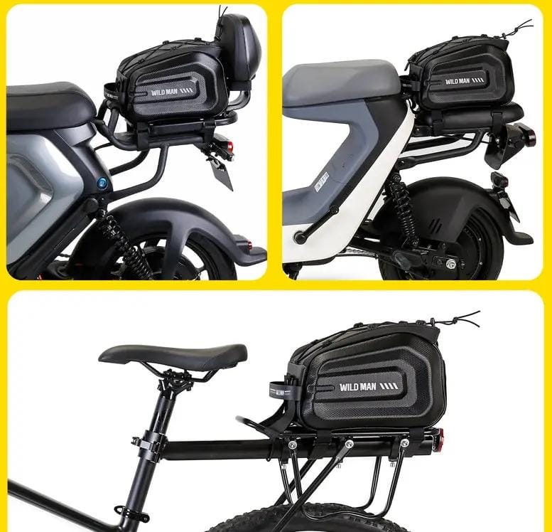 g8buynz WILD MAN 4L Bike Seat Bag Waterproof Bicycle Tail Bag Hard Shell Bike Saddlebags for Bicycle WILD MAN 4L Bike Seat Bag Waterproof Bicycle Tail Bag Hard Shell Bike Saddlebags for Bicycle