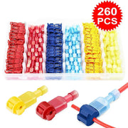 260PCS T-Tap Electrical Wire Crimp Terminals Quick Splice Cable Connectors Kit by salelink.co.nz