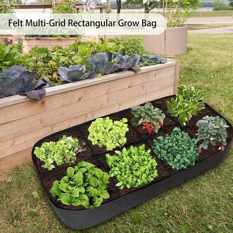 180x90x30cm Extra Large Fabric Raised Bed Garden Plant Flower Grow Bag by salelink.co.nz