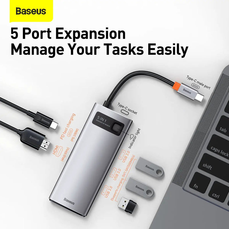 USB C Hub Docking Station 5 in 1 by salelink.co.nz
