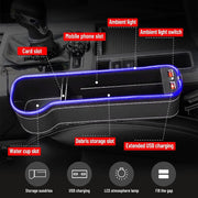 2PCS LED Car Seat Gap Filler Organizer with Charging Function by salelink.co.nz
