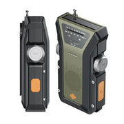 2000mAh Emergency Weather Radio with Hand Crank, Solar & USB Charging, Flashlight by Habicare