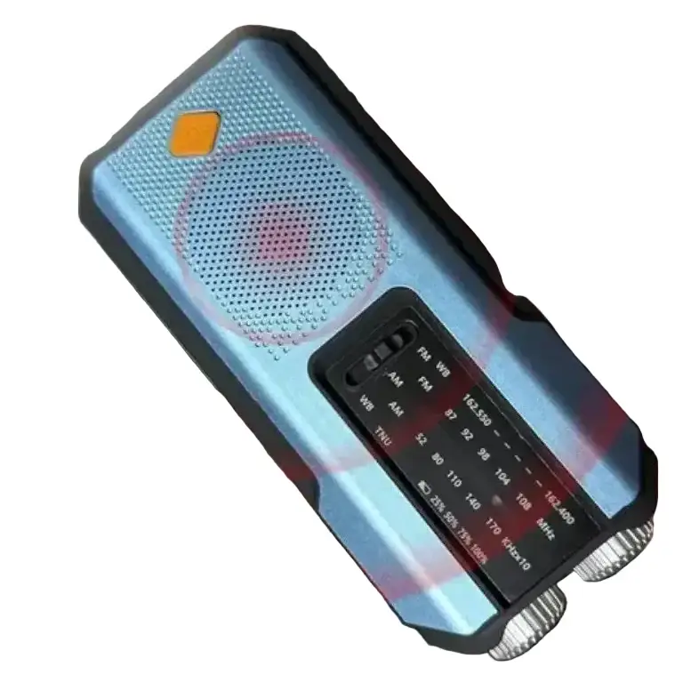 2000mAh Emergency Weather Radio with Hand Crank, Solar & USB Charging, Flashlight by Habicare