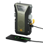2000mAh Emergency Weather Radio with Hand Crank, Solar & USB Charging, Flashlight by Habicare