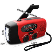 2000mAh Emergency Weather Radio with Hand Crank, Solar & USB Charging, Flashlight by Habicare