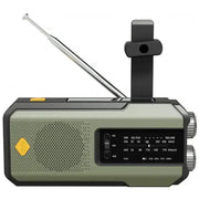 2000mAh Emergency Weather Radio with Hand Crank, Solar & USB Charging, Flashlight by Habicare