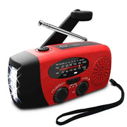 2000mAh Emergency Weather Radio with Hand Crank, Solar & USB Charging, Flashlight by Habicare