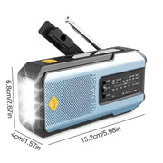 2000mAh Emergency Weather Radio with Hand Crank, Solar & USB Charging, Flashlight by Habicare