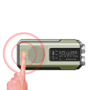 2000mAh Emergency Weather Radio with Hand Crank, Solar & USB Charging, Flashlight by Habicare