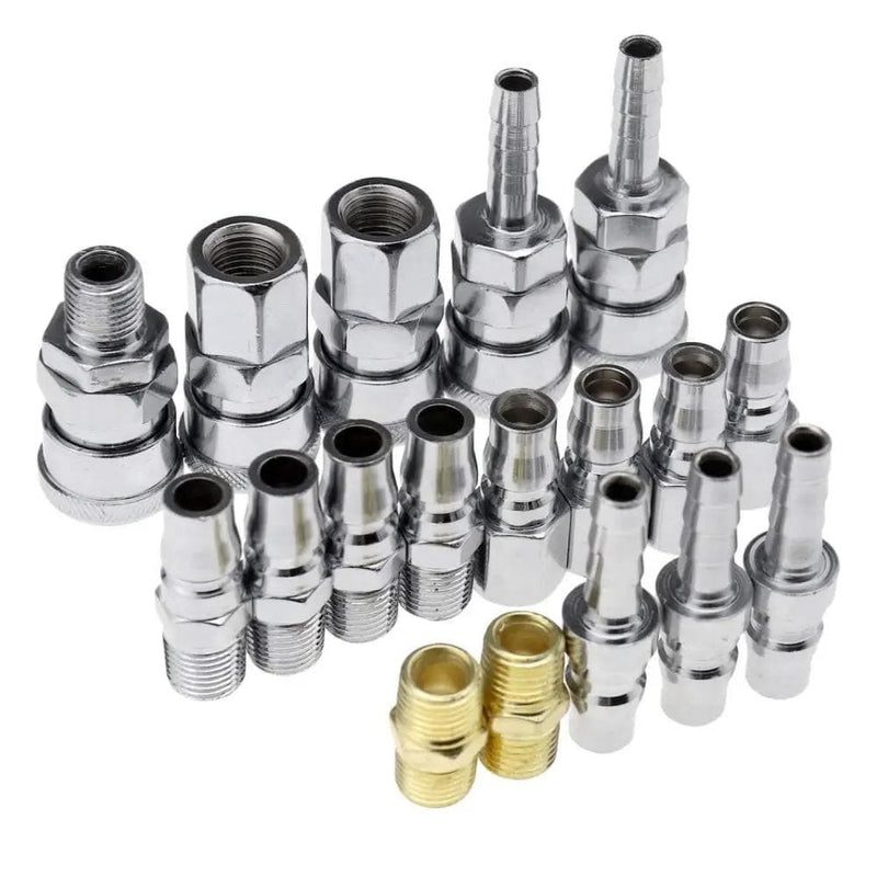 salelink.co.nz Unbranded 18pcs Air Hose Fittings Nitto Type Male Coupler Compressor Couplings Air Tools 18 Pcs Nitto Air Hose Fittings Set for Compressors