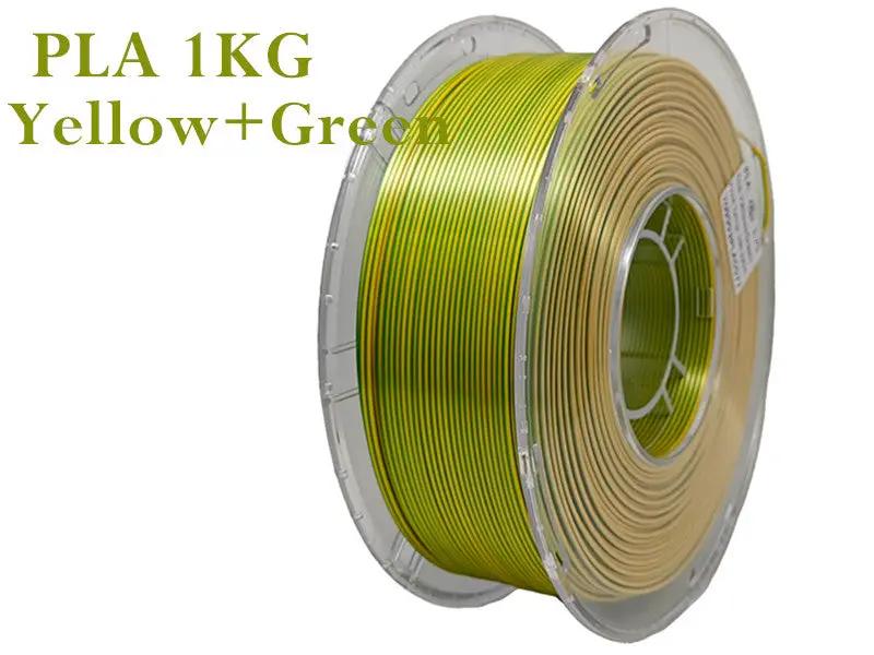 PLA 3D Printing Filament 1KG - Yellow+Green by salelink.co.nz