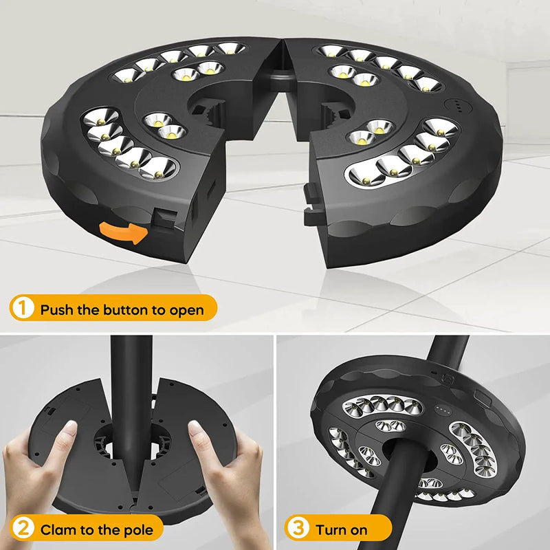 Outdoor Umbralla Pole Led Light Battery Powered by salelink.co.nz