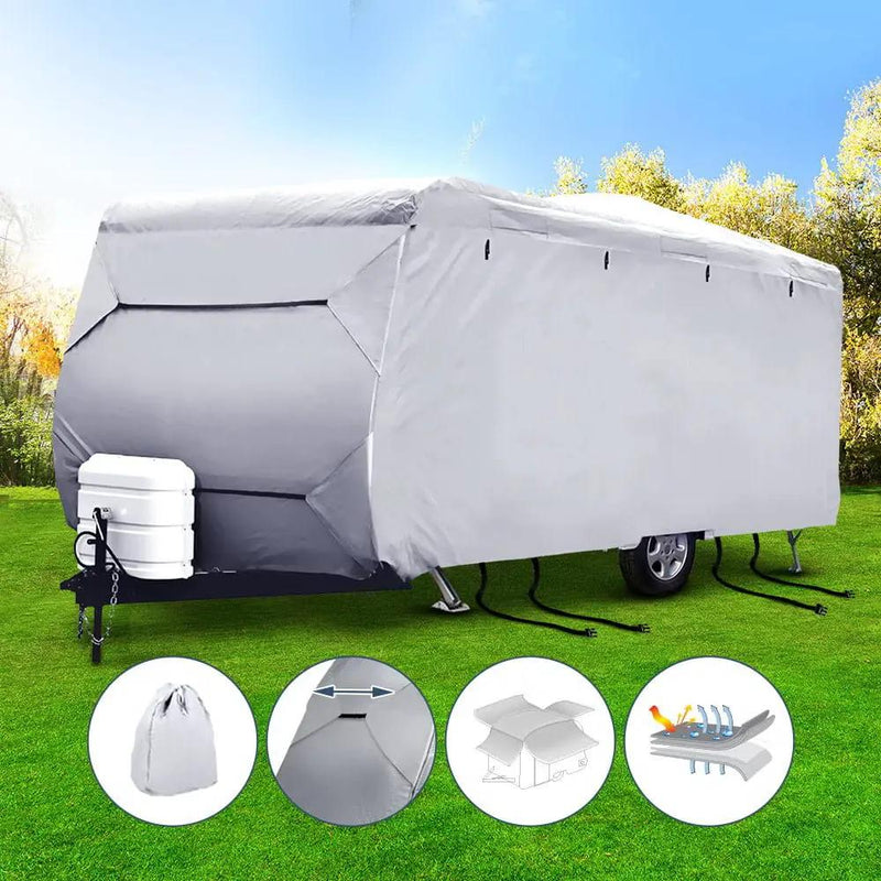 Weisshorn 22-24ft Caravan Cover Campervan 4 Layer UV Water Resistant by SportZone.co.nz