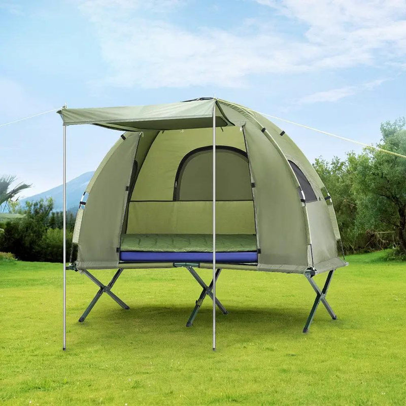 SportZone.co.nz Outdoor Recreation > Camping > Tents Weisshorn 5-in-1 Camping Tent Cot With 1 Person Air Mattress Bed Weisshorn 5 In 1 Camping Tent Cot With Air Mattress