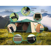 Weisshorn 8-Person Dome Tent | Easy Setup Camping Tent by SportZone.co.nz