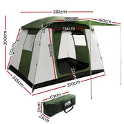 SportZone.co.nz Outdoor > Camping Weisshorn 6 Person Cabin Tent For Family Camping And Hiking Waterproof Weisshorn 6 Person Cabin Tent Waterproof
