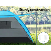 Weisshorn 4 Person Camping Tent | Beach Sun Shade Portable Hiking Shelter by SportZone.co.nz