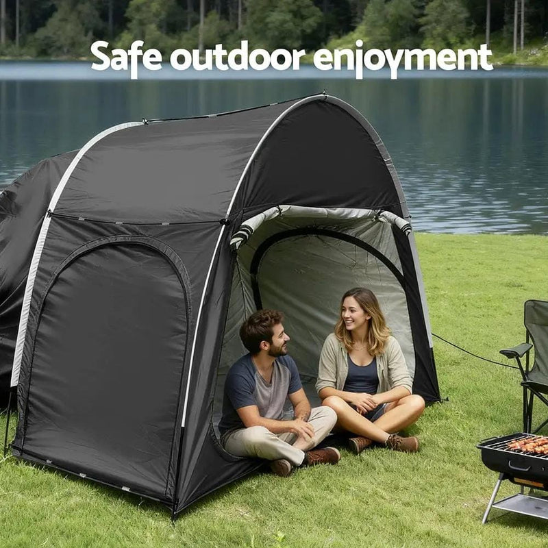 SportZone.co.nz Outdoor Recreation > Camping > Tents Weisshorn Car SUV Hatchback Camping Tent Canopy Shelter Black Weisshorn Car SUV Hatchback Camping Tent Canopy Shelter