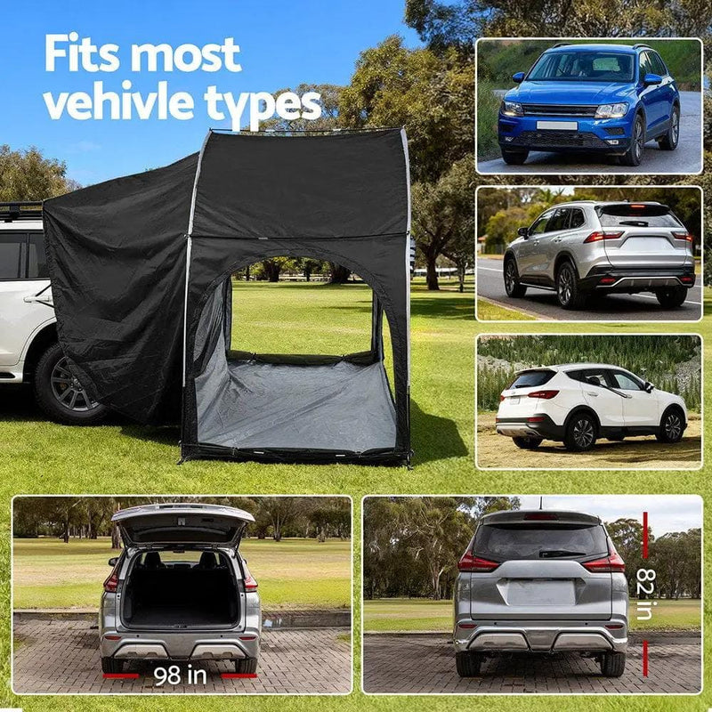 SportZone.co.nz Outdoor Recreation > Camping > Tents Weisshorn Car SUV Hatchback Camping Tent Canopy Shelter Black Weisshorn Car SUV Hatchback Camping Tent Canopy Shelter