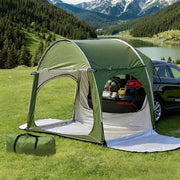 SportZone.co.nz Outdoor Recreation > Camping > Tents Weisshorn Rear Hatchback Car Tent Canopy For SUV Outdoor Family Camping Green Weisshorn Hatchback Car Tent Canopy For SUV Camping