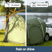 SportZone.co.nz Outdoor Recreation > Camping > Tents Weisshorn Rear Hatchback Car Tent Canopy For SUV Outdoor Family Camping Green Weisshorn Hatchback Car Tent Canopy For SUV Camping