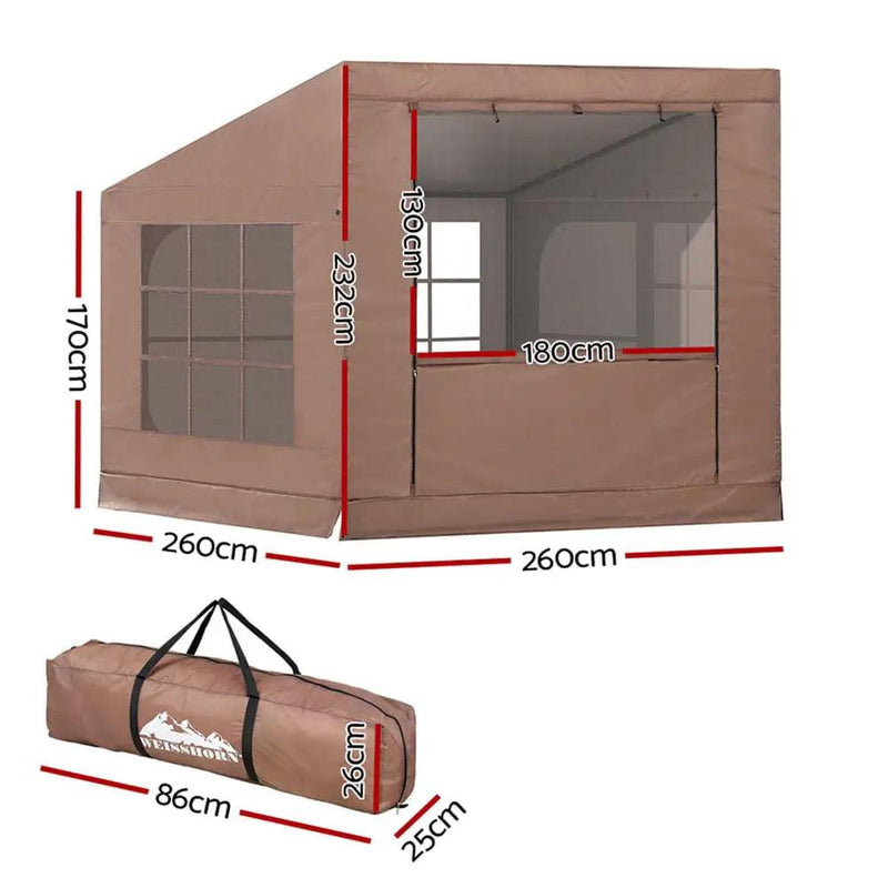 Weisshorn Camping Tent Car SUV Rear Side Canopy Portable Shelter Family Home 4WD by SportZone.co.nz