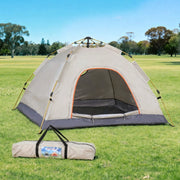 SportZone.co.nz Outdoor Recreation > Camping > Tents Weisshorn Camping Tent Instant Tent Pop up 2 Person Outdoor Hiking Tents Hiking Beige Weisshorn Instant Pop Up 2 Person Camping Tent Beige