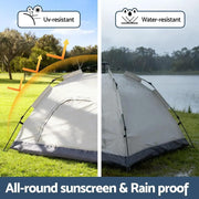 SportZone.co.nz Outdoor Recreation > Camping > Tents Weisshorn Instant Pop Up Camping Tent 2 Person Beige Outdoor Shelter Weisshorn Instant Pop Up 2 Person Camping Tent Beige