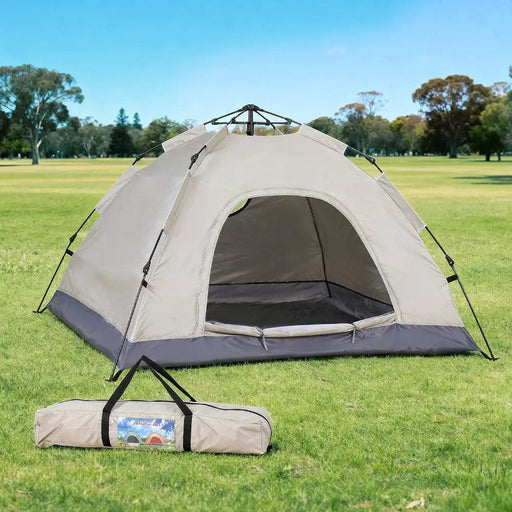 SportZone.co.nz Outdoor Recreation > Camping > Tents Weisshorn Instant Pop Up Camping Tent 2 Person Beige Outdoor Shelter Weisshorn Instant Pop Up 2 Person Camping Tent Beige