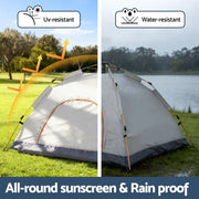 SportZone.co.nz Outdoor Recreation > Camping > Tents Weisshorn Camping Tent Instant Tent Pop up 2 Person Outdoor Hiking Tents Hiking Beige Weisshorn Instant Pop Up 2 Person Camping Tent Beige