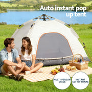 SportZone.co.nz Outdoor Recreation > Camping > Tents Weisshorn Camping Tent Instant Tent Pop up 2 Person Outdoor Hiking Tents Hiking Beige Weisshorn Instant Pop Up 2 Person Camping Tent Beige