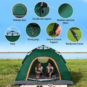 SportZone.co.nz Outdoor Recreation > Camping > Tents Weisshorn 2 Person Instant Pop Up Camping Tent For Outdoor Hiking Green Weisshorn 2 Person Instant Pop Up Camping Tent Green