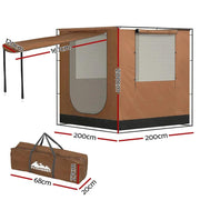 SportZone.co.nz Outdoor Recreation > Camping > Caravan Accessories Weisshorn SUV Car Side Awning Tent 2x2m Canopy For Outdoor Camping Weisshorn SUV Car Side Awning Tent 2x2m Canopy