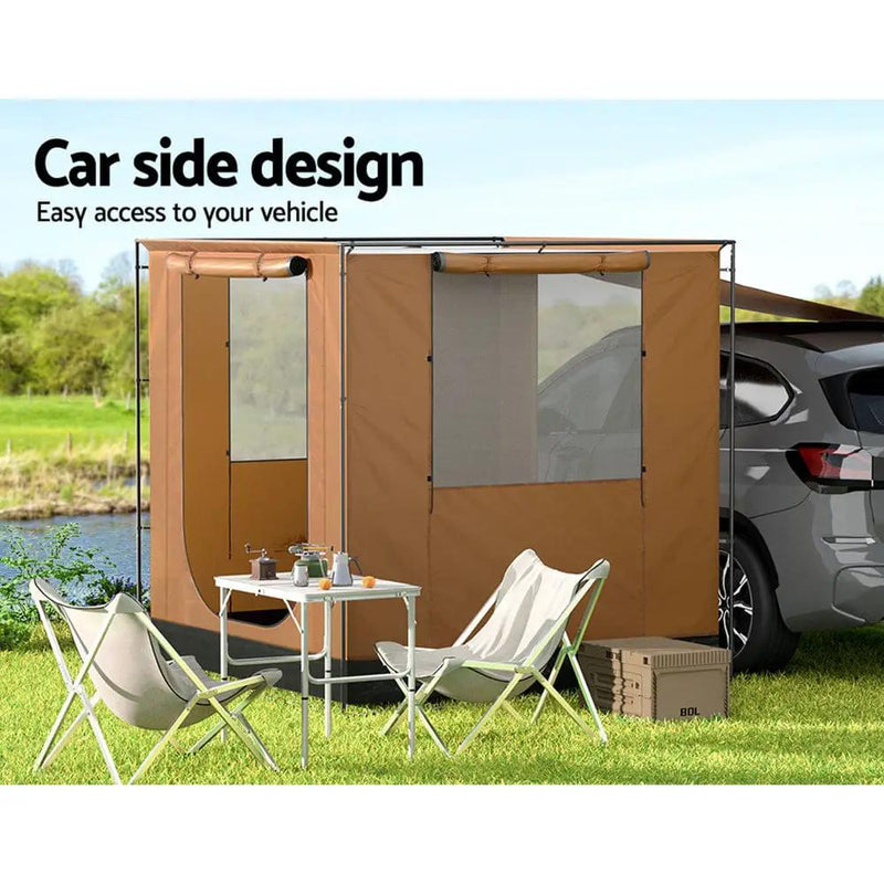 SportZone.co.nz Outdoor Recreation > Camping > Caravan Accessories Weisshorn SUV Car Side Awning Tent 2x2m Canopy For Outdoor Camping Weisshorn SUV Car Side Awning Tent 2x2m Canopy