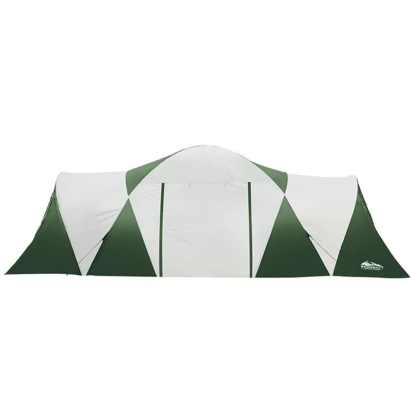 SportZone.co.nz Outdoor > Camping Weisshorn 12 Person Family Tent With 3 Rooms Green Camp Shelter Weisshorn 12 Person Family Tent With 3 Rooms Green