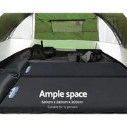 SportZone.co.nz Outdoor > Camping Weisshorn 12 Person Family Tent With 3 Rooms Green Camp Shelter Weisshorn 12 Person Family Tent With 3 Rooms Green