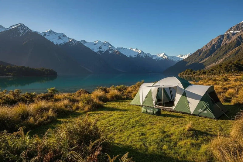 SportZone.co.nz Outdoor > Camping Weisshorn 12 Person Family Tent With 3 Rooms Green Camp Shelter Weisshorn 12 Person Family Tent With 3 Rooms Green