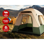 SportZone.co.nz Outdoor > Camping Weisshorn 4 Person Family Camping Tent Green For Outdoor Use Weisshorn 4 Person Camping Tent Green Outdoor