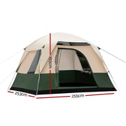 SportZone.co.nz Outdoor > Camping Weisshorn 4 Person Family Camping Tent Green For Outdoor Use Weisshorn 4 Person Camping Tent Green Outdoor