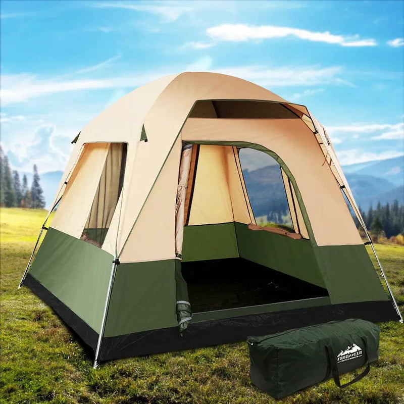 SportZone.co.nz Outdoor > Camping Weisshorn 4 Person Family Camping Tent Green For Outdoor Use Weisshorn 4 Person Camping Tent Green Outdoor