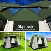 SportZone.co.nz Outdoor > Camping Weisshorn Family Camping Tent 6 Person Hiking Beach Tents Dome Shelter Weisshorn 6 Person Cabin Tent Waterproof